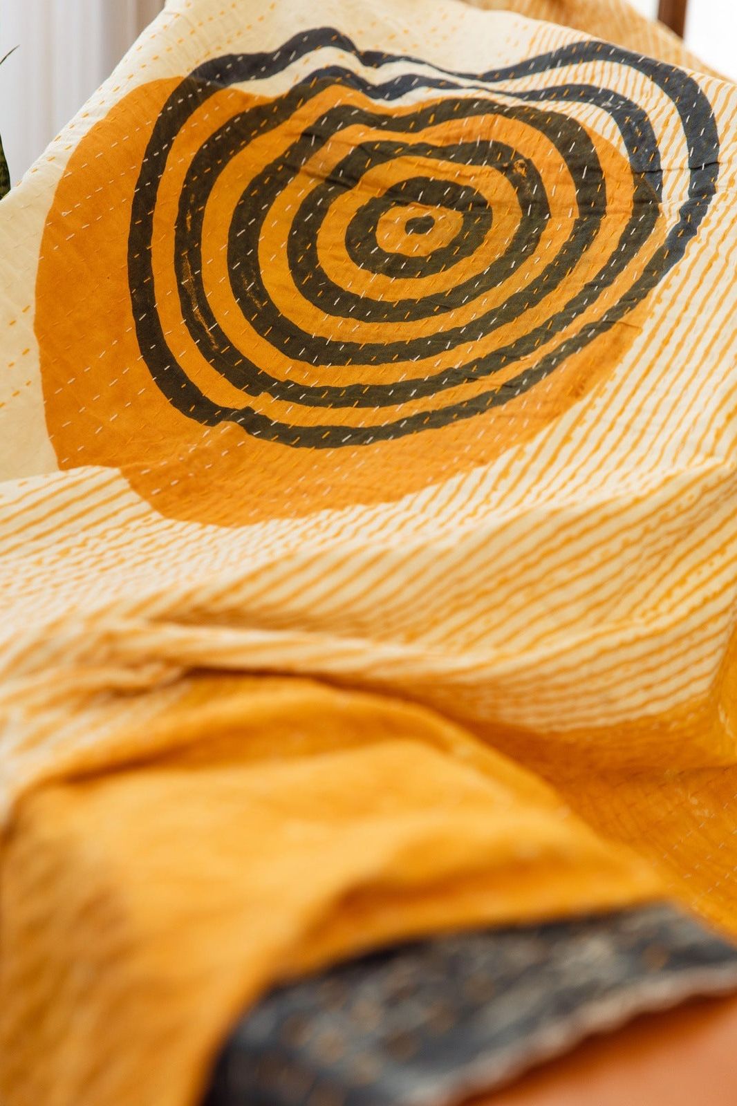 Spiral Linen Throw
