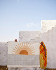 Rising Sun Linen Throw