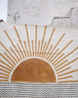 Rising Sun Linen Throw