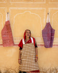 Bramble Hand-Block Printed Linen Smock Apron