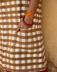 Bramble Hand-Block Printed Linen Smock Apron