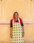 Aster Hand-Block Printed Linen Smock Apron