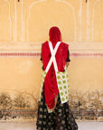 Aster Hand-Block Printed Linen Smock Apron