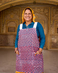 Kite Indigo + Red Linen Smock Apron
