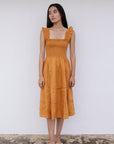 Alma Linen Midi Dress - CQC LA - XS/S