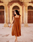 Alma Linen Midi Dress - CQC LA - XS/S