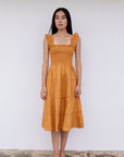 Alma Linen Midi Dress - CQC LA - XS/S