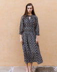 Hand-Printed Dree Maxi Dress (Lurex) - CQC LA - XS/S