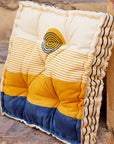 Spiral Sunset Floor Cushion Reverse