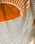 Rising Sun Linen Throw