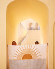 Rising Sun Linen Throw