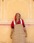 Bramble Hand-Block Printed Linen Smock Apron
