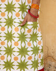 Aster Hand-Block Printed Linen Smock Apron
