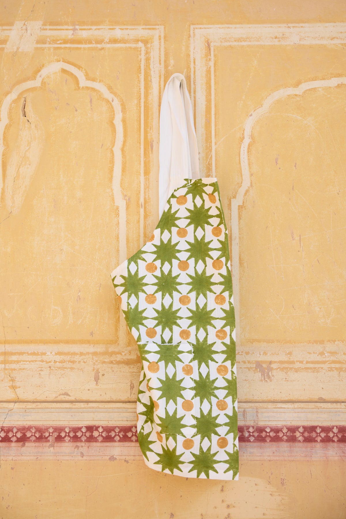 Aster Hand-Block Printed Linen Smock Apron