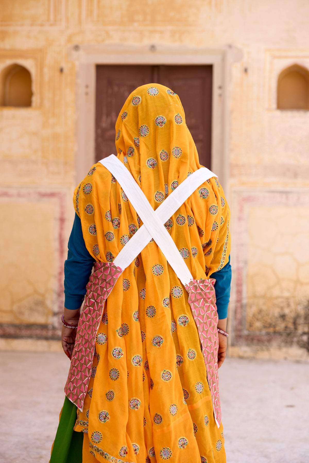 Kite Coral + Camel Linen Smock Apron