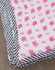 Pink Elephant Baby Quilt