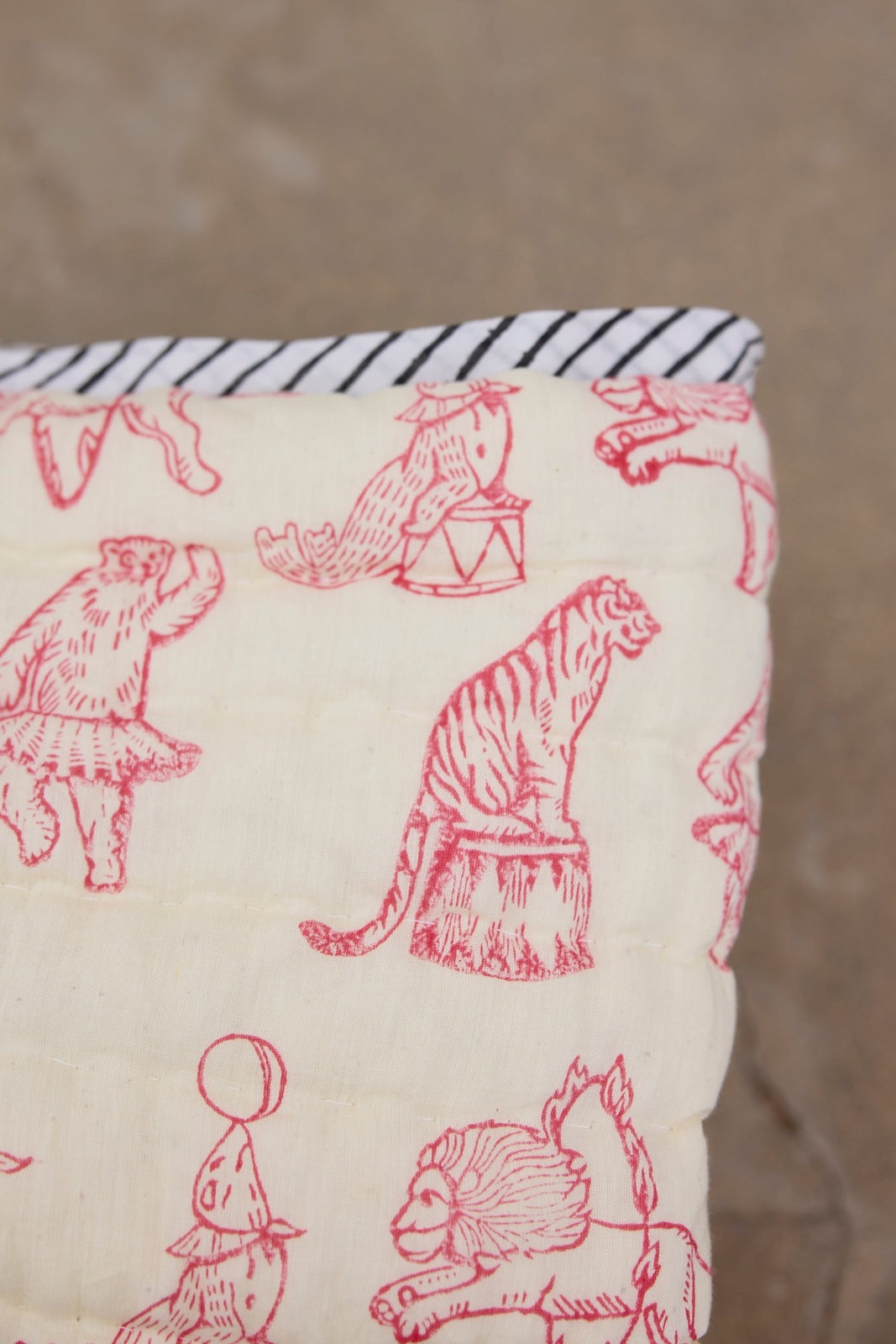 Circus Baby Quilt Reverse