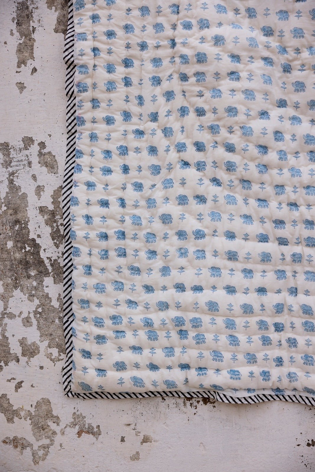 Blue Elephant Baby Quilt - CQC LA - Baby
