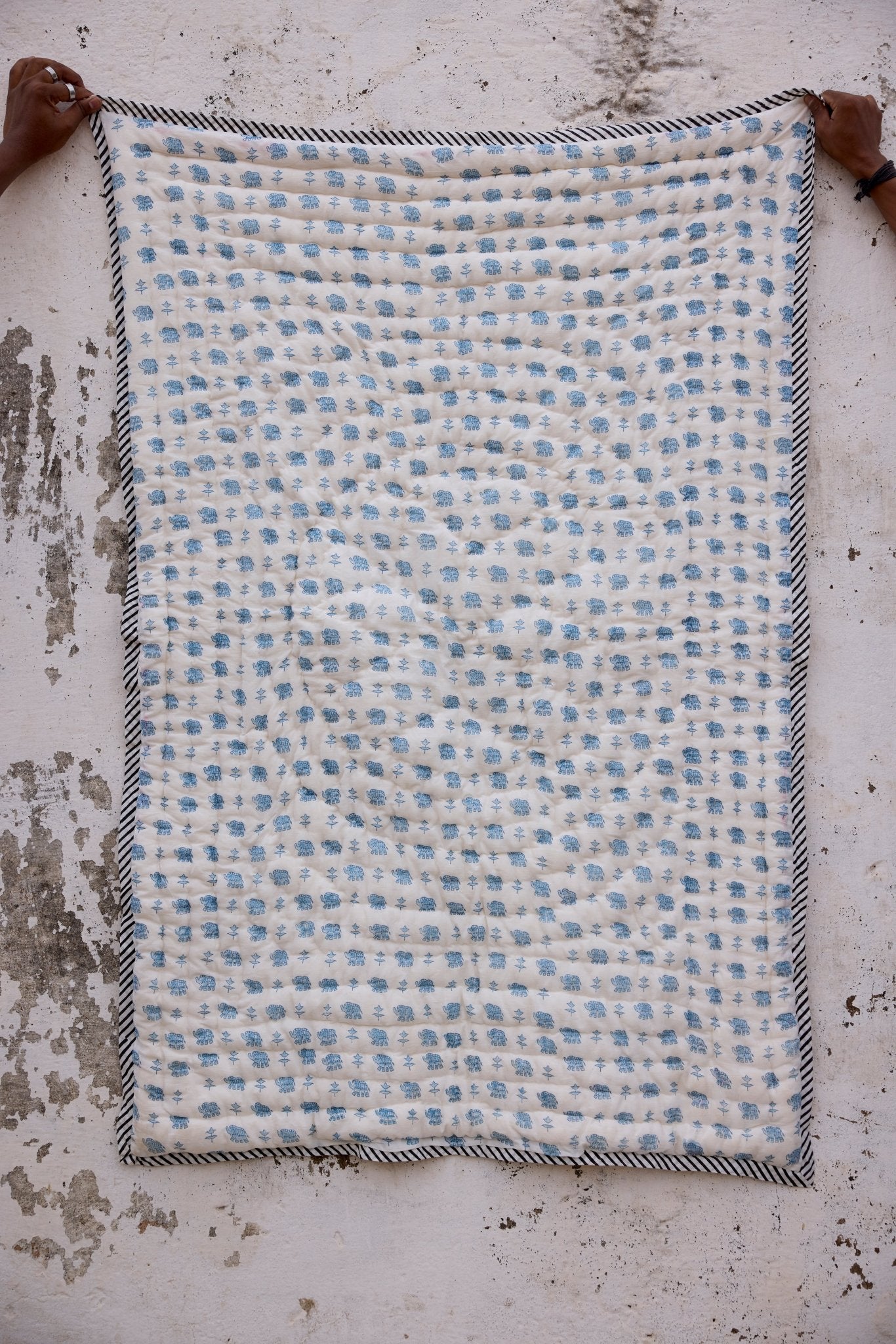 Blue Elephant Baby Quilt - CQC LA - Baby