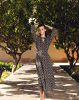 Hand-Printed Dree Maxi Dress (Lurex) - CQC LA - XS/S