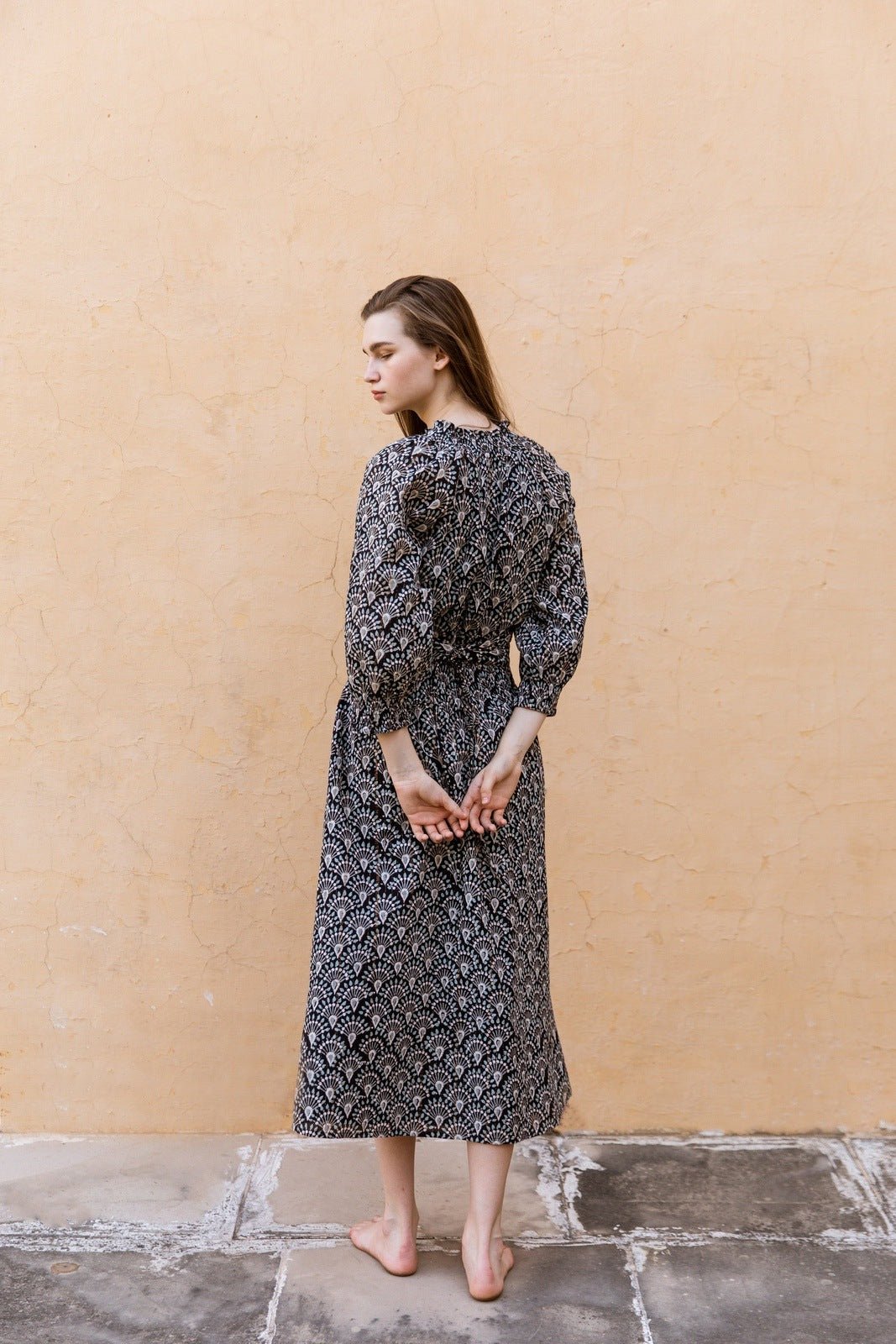 Hand-Printed Dree Maxi Dress (Lurex) - CQC LA - XS/S