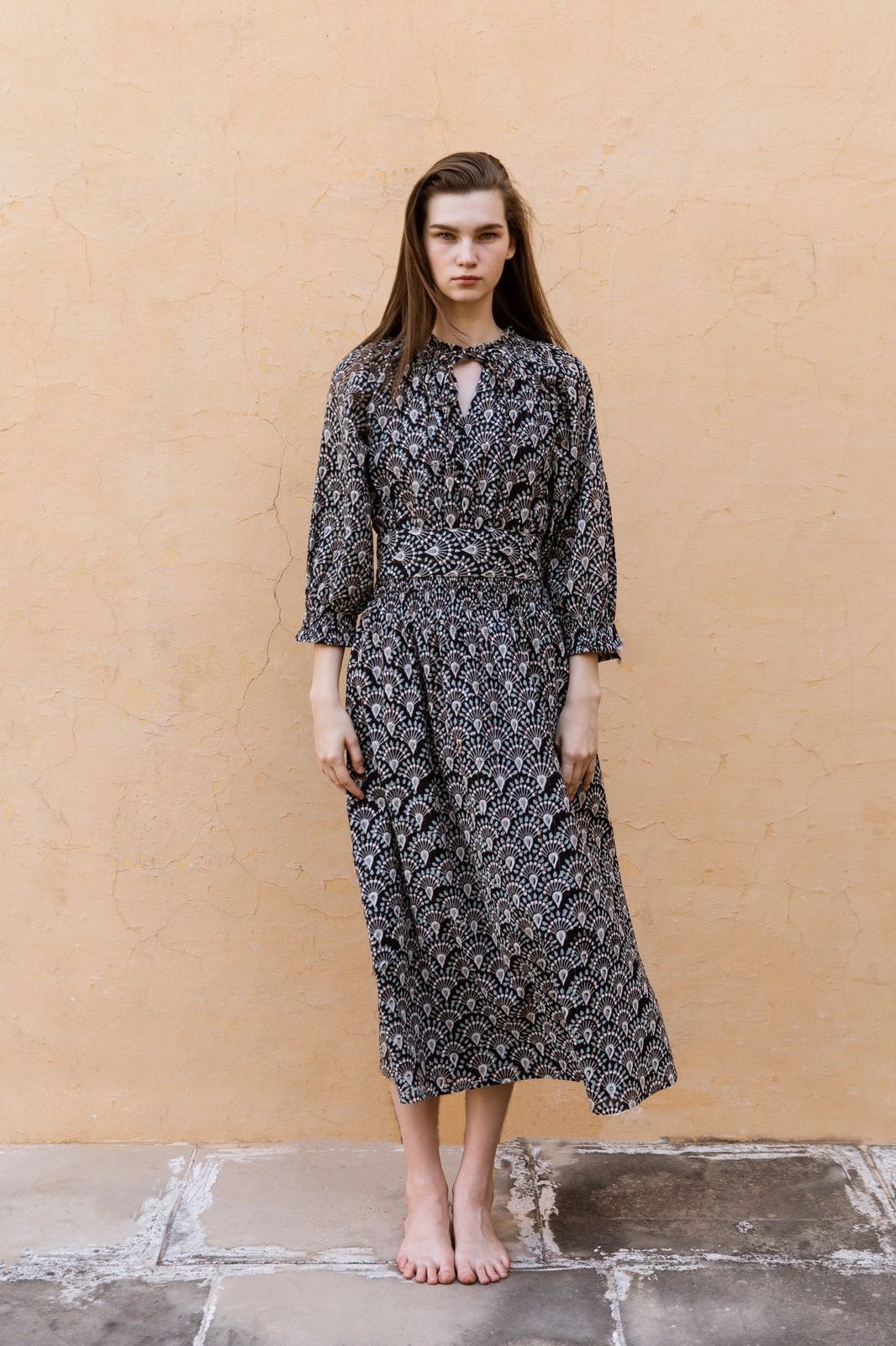 Hand-Printed Dree Maxi Dress (Lurex) - CQC LA - XS/S