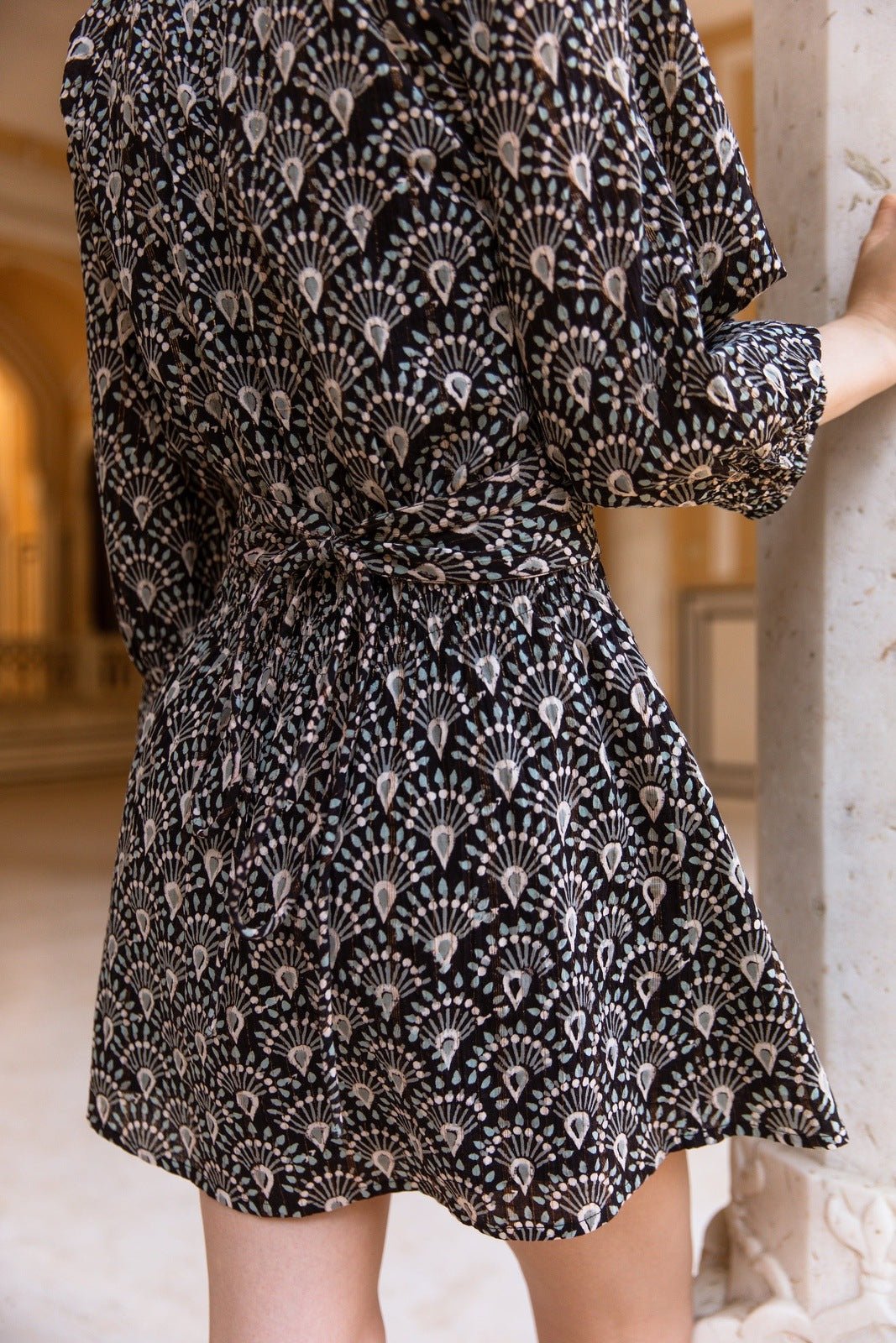 Hand-Printed Dree Mini Dress (Lurex) - CQC LA - XS/S