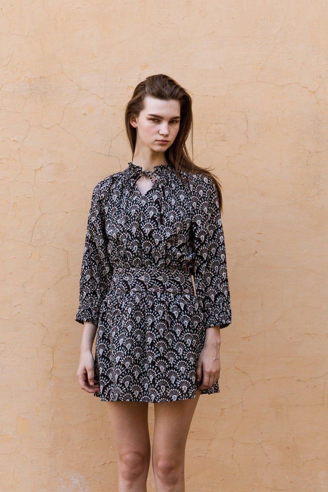 Hand-Printed Dree Mini Dress (Lurex) - CQC LA - XS/S