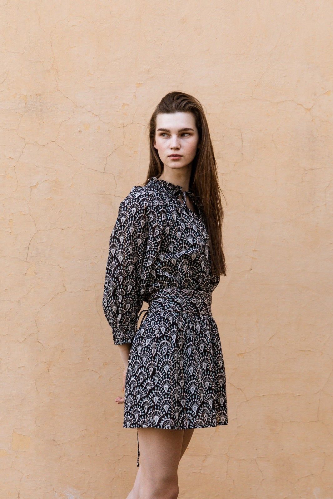 Hand-Printed Dree Mini Dress (Lurex) - CQC LA - XS/S