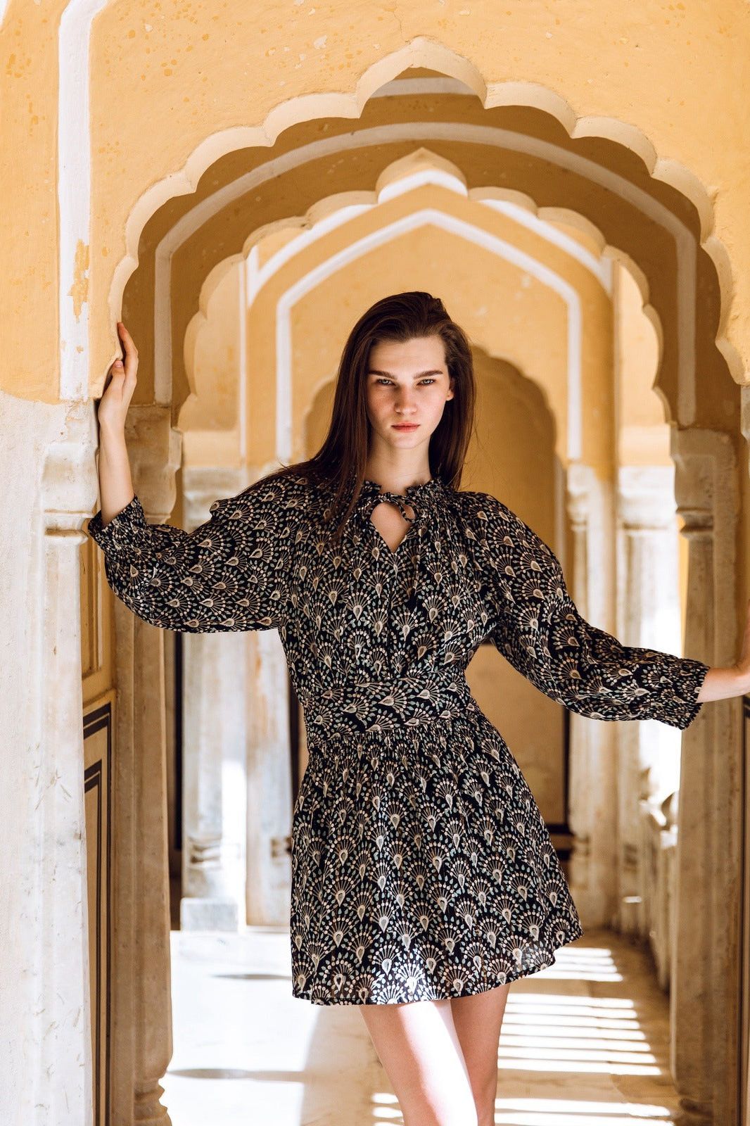 Hand-Printed Dree Mini Dress (Lurex) - CQC LA - XS/S