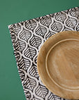 Leaf Motif Placemat Set - CQC LA - Set of 4 Placemats with Napkins