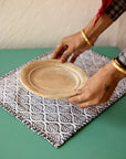 Leaf Motif Placemat Set - CQC LA - Set of 4 Placemats with Napkins