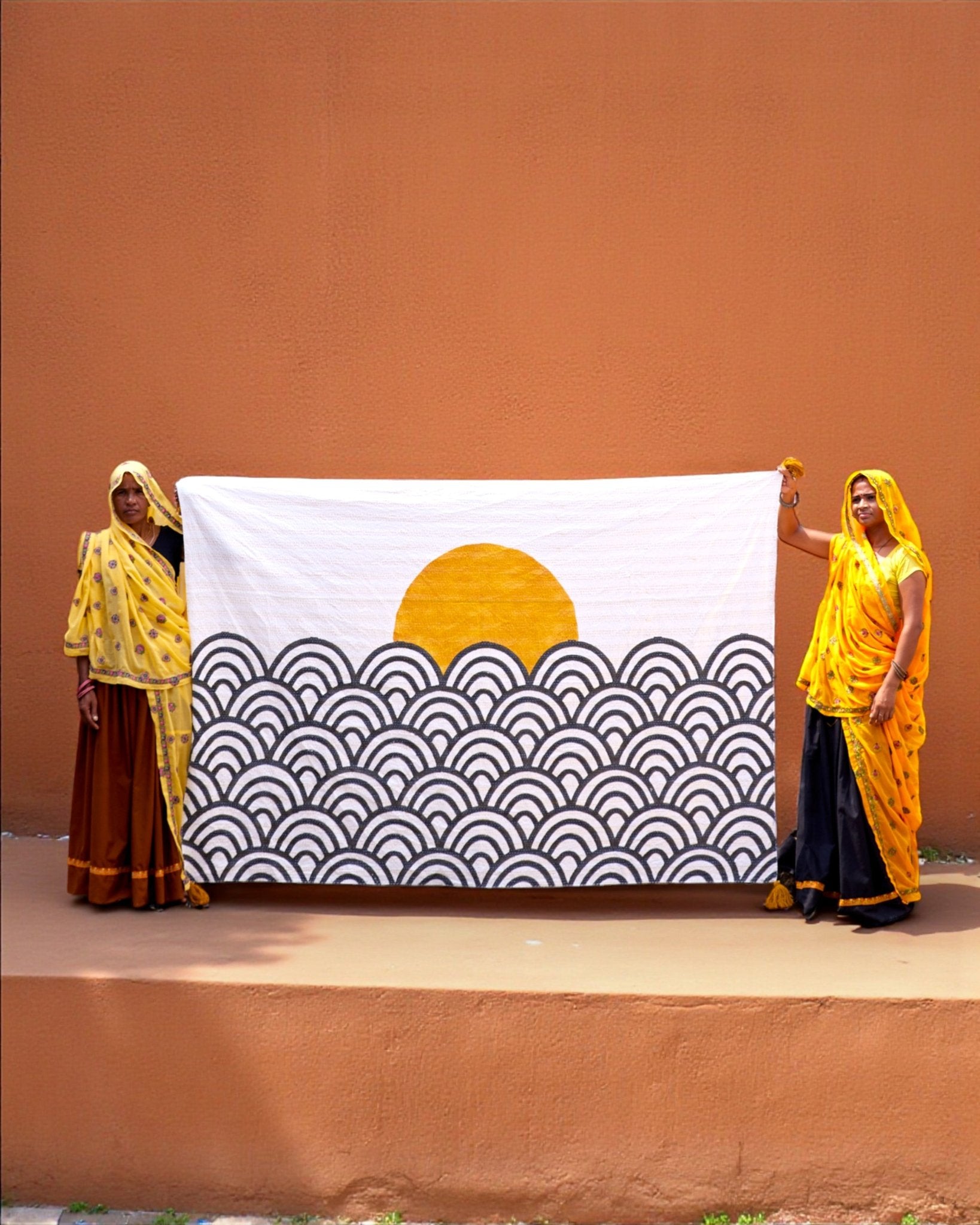 Making Waves Kantha Throw - CQC LA -
