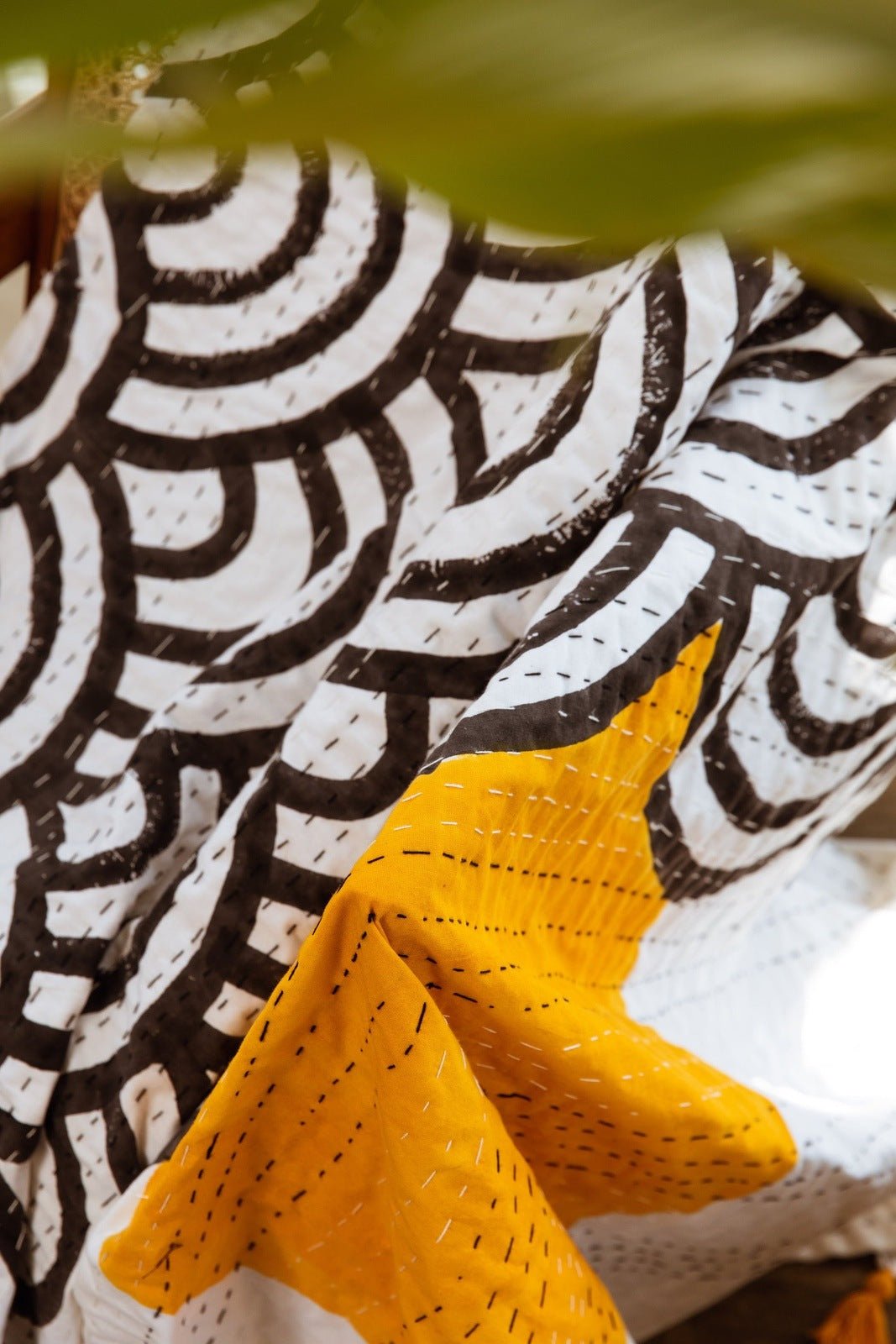 Making Waves Kantha Throw - CQC LA -