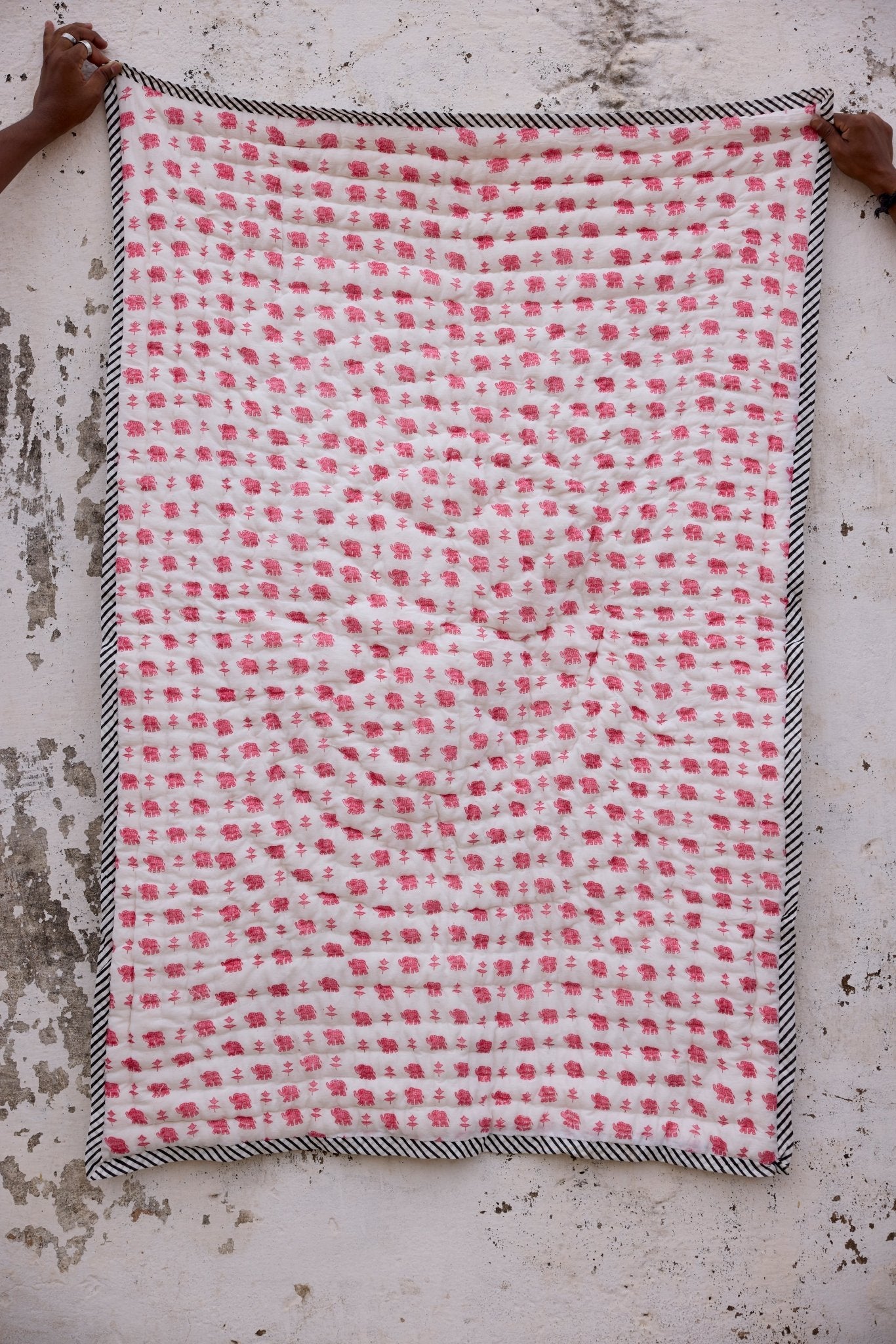 Pink Elephant Baby Quilt - CQC LA - Baby