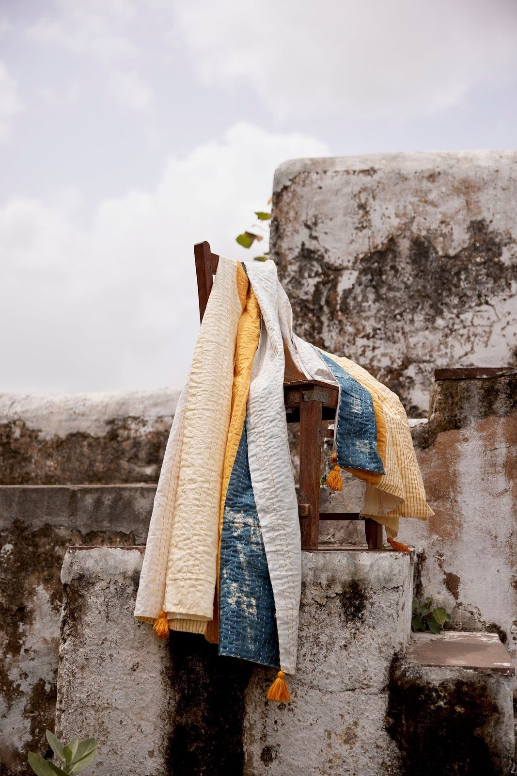 Spiral Kantha Throw - CQC LA - Cotton