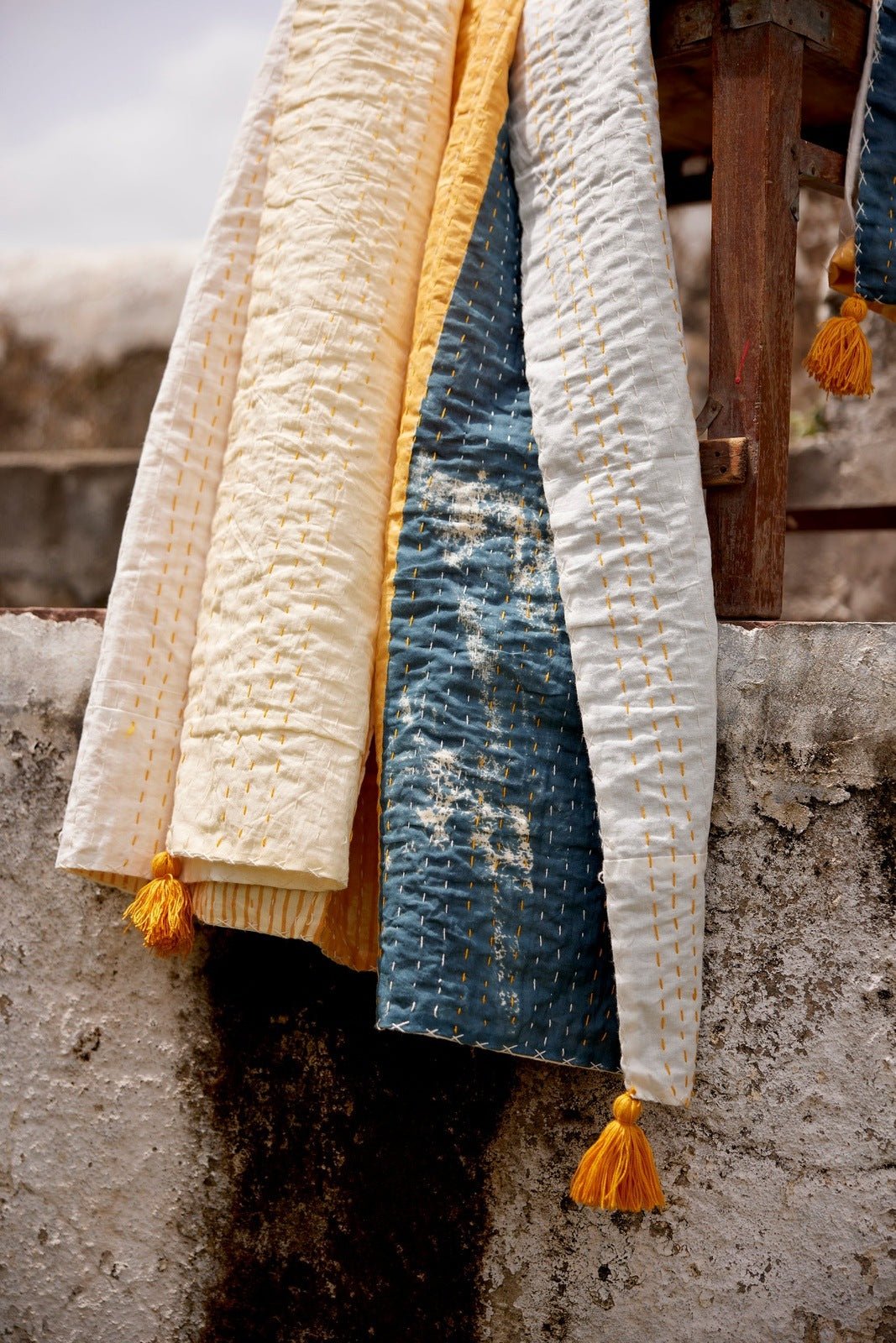 Spiral Kantha Throw - CQC LA - Cotton