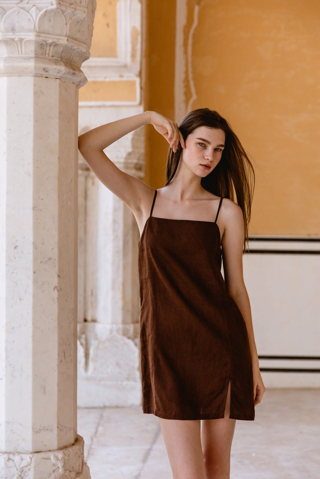 Suki Linen Mini Dress - CQC LA - XS/S
