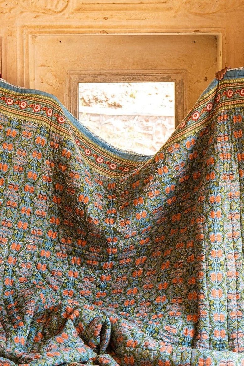 Topanga Quilt ArtisanCrafted Indian Quilt in King, Queen & Twin