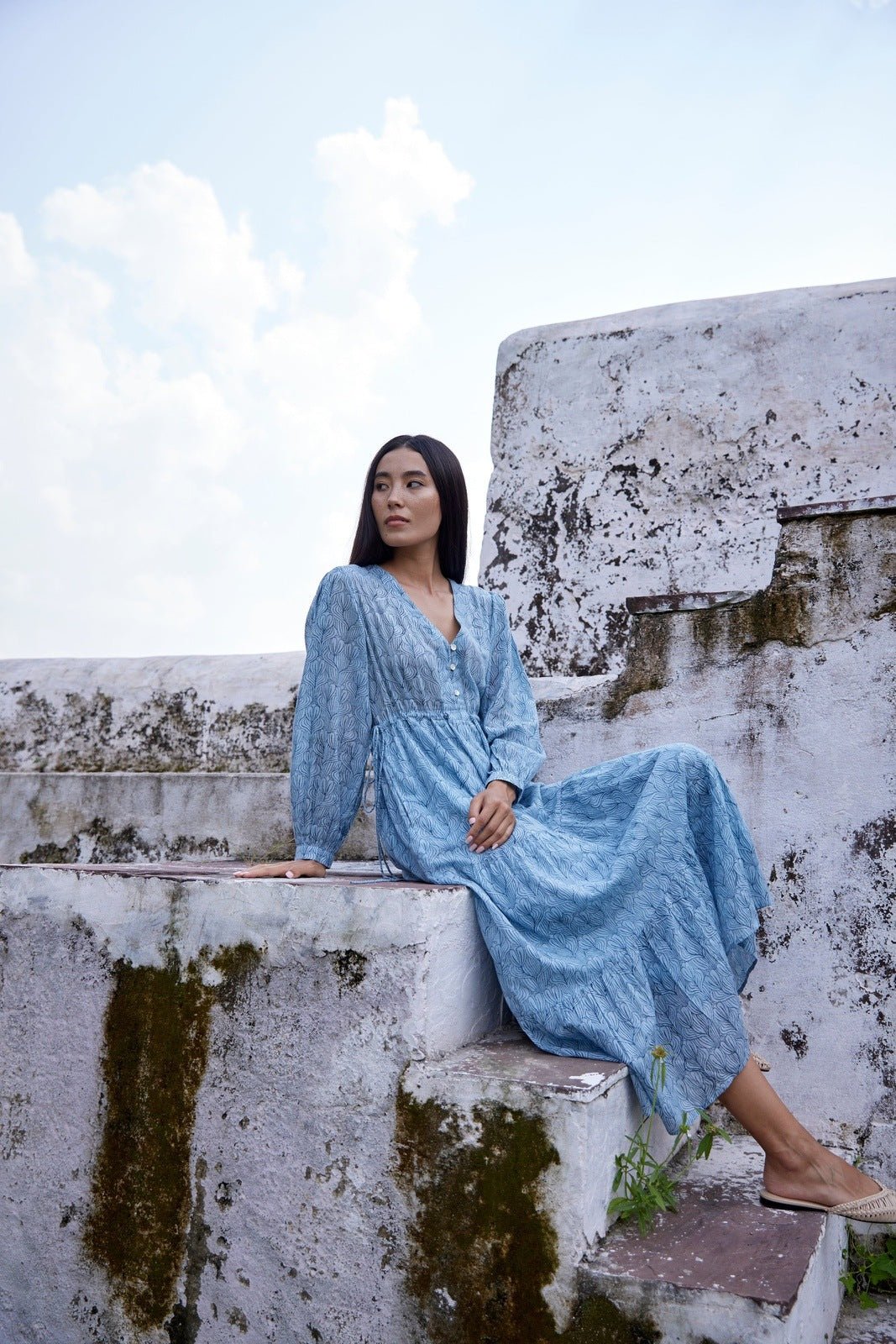 Hand-Printed Ashbury Dress - CQC LA - XS/S