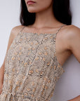 Hand-Printed Simané Jumpsuit (Desert Sand) - CQC LA -