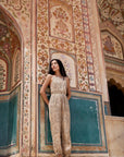 Hand-Printed Simané Jumpsuit (Desert Sand) - CQC LA -