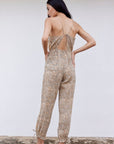 Hand-Printed Simané Jumpsuit (Desert Sand) - CQC LA -