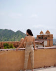 Hand-Printed Simané Jumpsuit (Desert Sand) - CQC LA -