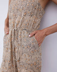 Hand-Printed Simané Jumpsuit (Desert Sand) - CQC LA -