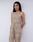Hand-Printed Simané Jumpsuit (Desert Sand) - CQC LA -