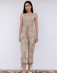 Hand-Printed Simané Jumpsuit (Desert Sand) - CQC LA -